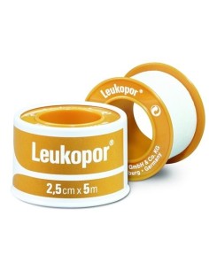 Essity Italy Leukopor Cerotto su Rocchetto per Pelli Sensibili m 5x2,5 cm